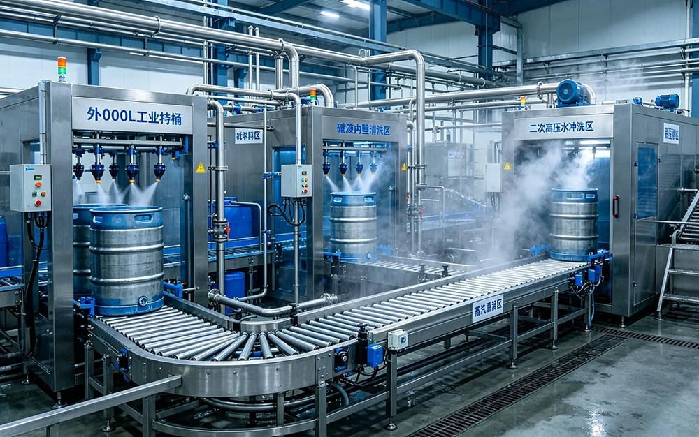 IBC tank cleaning line1 IBC tank cleaning line1