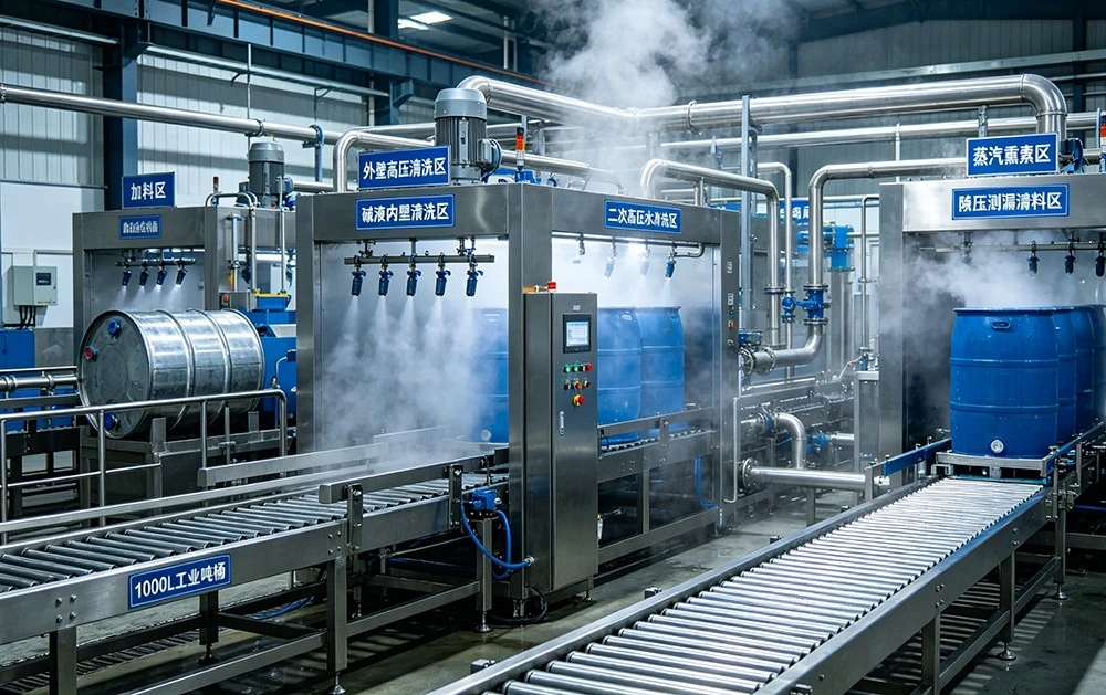 IBC tank cleaning line2 IBC tank cleaning line2
